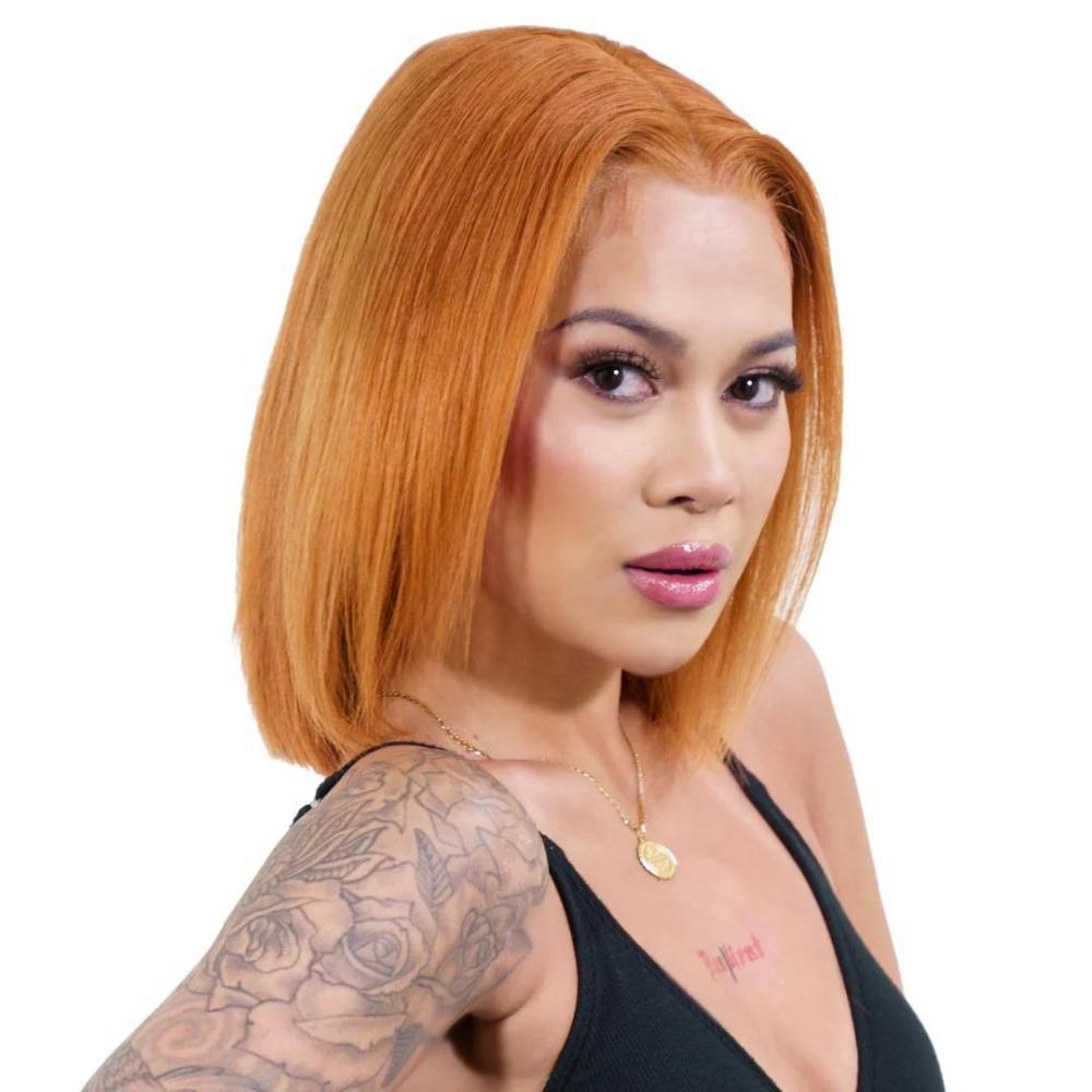 Amber Spice Transparent Lace Front Bob Wig